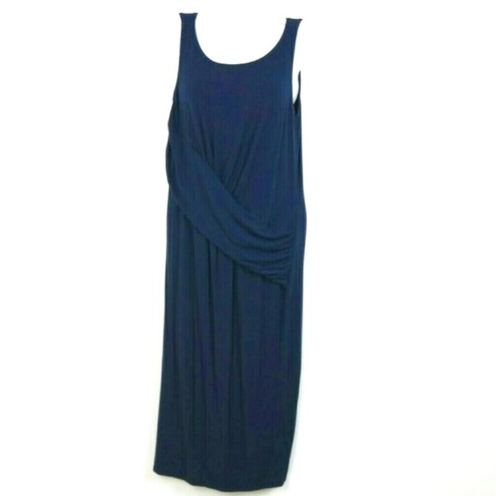 Fabletics Womens Dress Sleeveless Scoop Neck Blue
